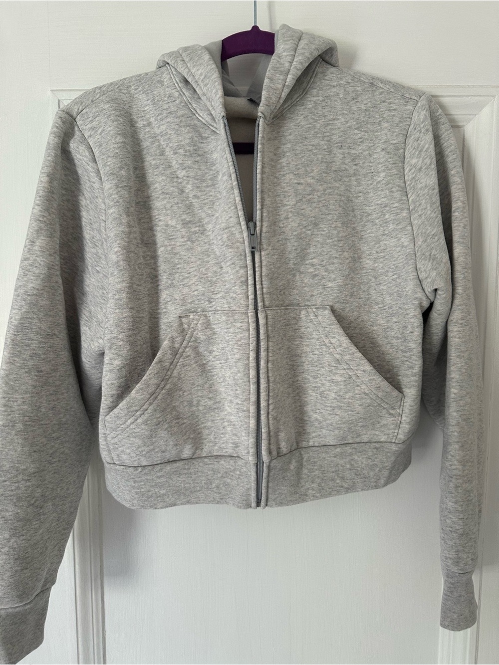 Grey cropped hoodie